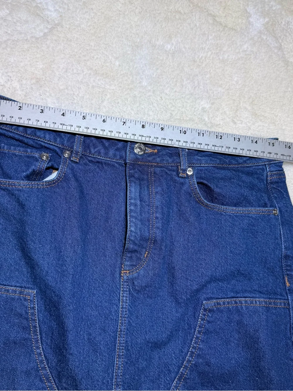 Loft Denim Utility Maxi Skirt Western Carpenter Boho Front Slit Women’s size 6